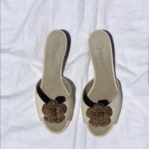 Chanel slip on sandal